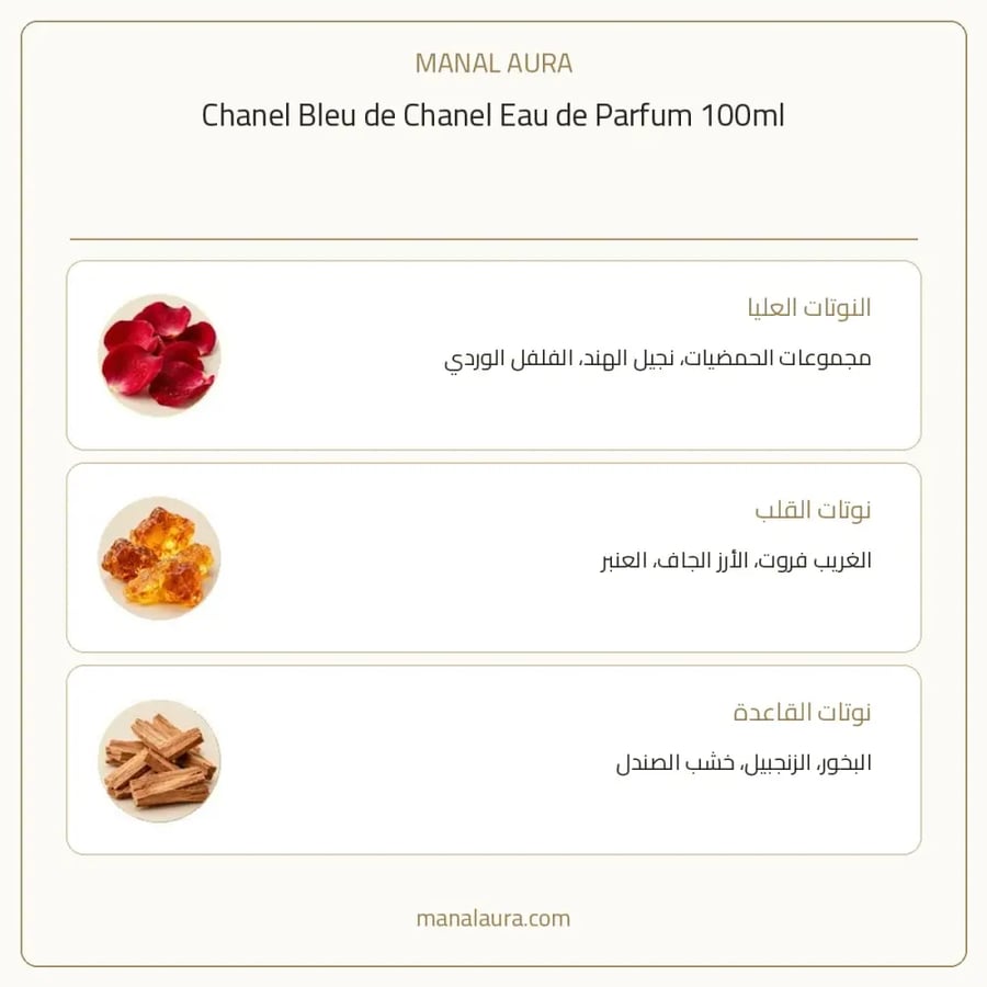 شانيل عطر بلو أو دو بارفيوم - خشبي عطري - للرجال - 100 مل