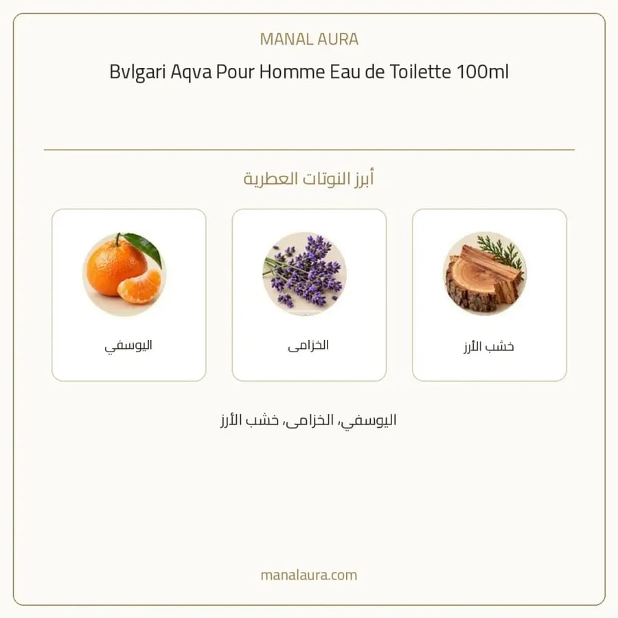 بولغاري عطر اكوا بور هوم أو دو تواليت - عطري - للرجال - 100 مل