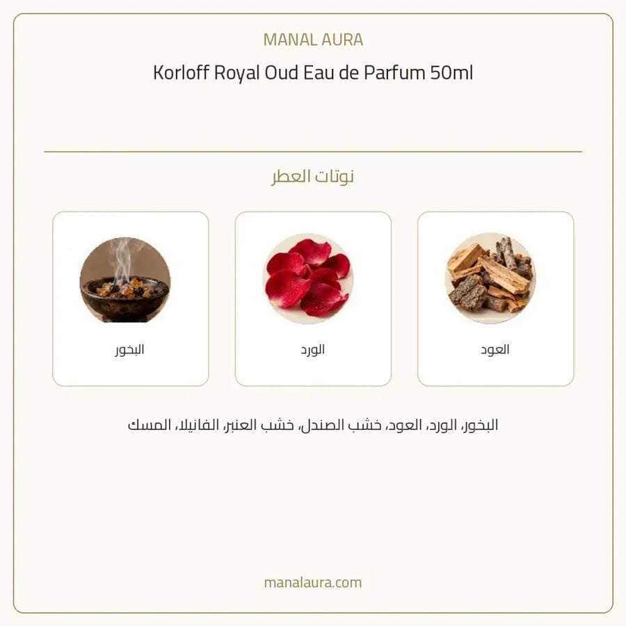 كورلوف باريس عطر رويال عود أو دو بارفيوم - شرقي خشبي - للجنسين - 100 مل