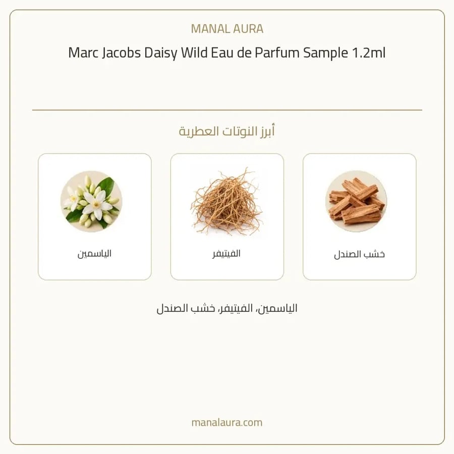 مارك جاكوبس عينة عطر ديزي وايلد من مارك جاكوبس بارفيوم - عطري - للجنسين - 1.2 مل