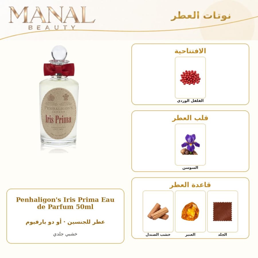 بنهاليغنز عطر يريس بريما أو دو بارفيوم - جلدي - للجنسين - 50 مل