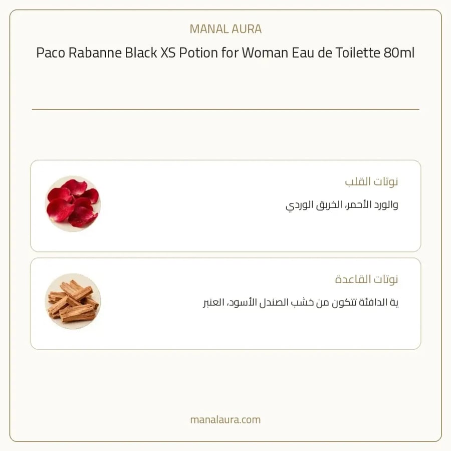 باكو رابان عطر بلاك اكس اس بوشن أو دو تواليت - شرقي زهري - للنساء - 80 مل