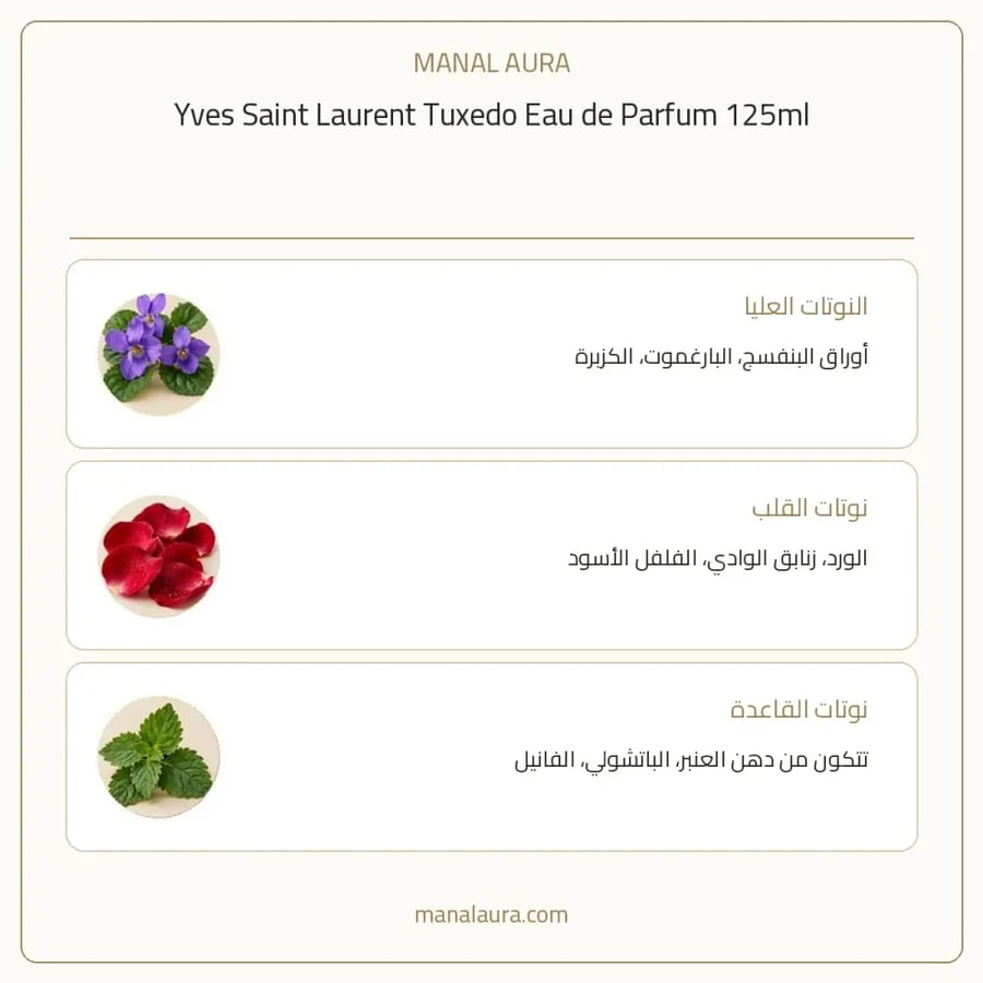 إيف سان لوران عينة عطر ايف سان لوران توكسيدو أو دو بارفيوم - شيبر - للجنسين - 2 مل + 125 مل