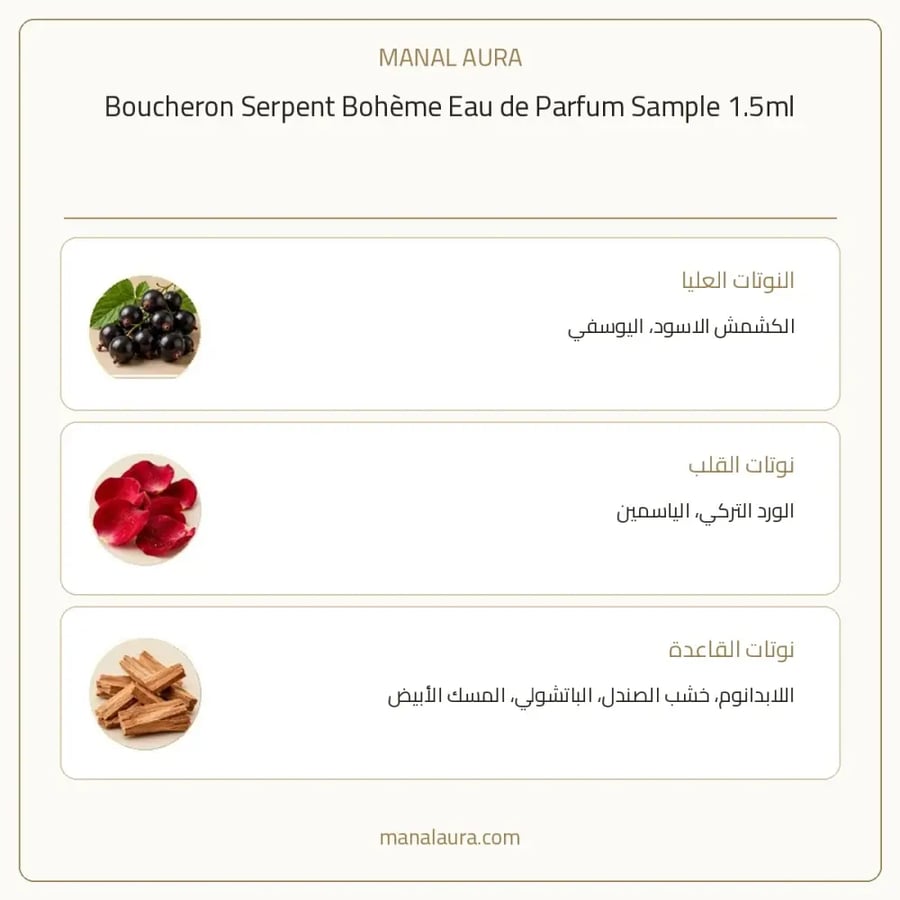 بوشرون عينة عطر سيربنت بوهيم أو دو برفان بارفيوم - عطري - للجنسين - 7.5 مل