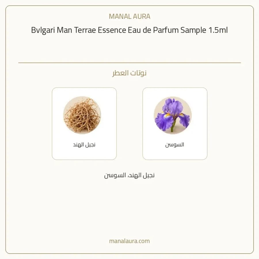 بولغاري عينة عطر بولغاري مان تيرا ايسنس أو دو بارفيوم - عطري - للجنسين - 1.5 مل