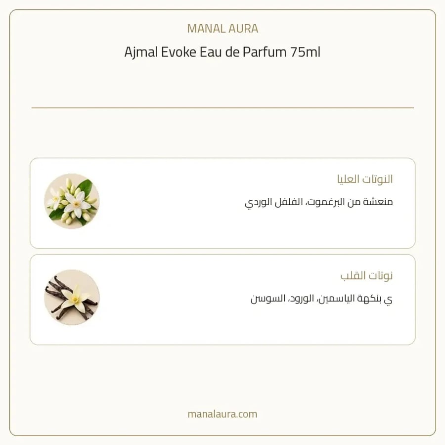 أجمل عطر ايفوك أو دو بارفيوم - الزهرية الخشبية بالمسك - للنساء - 75 مل