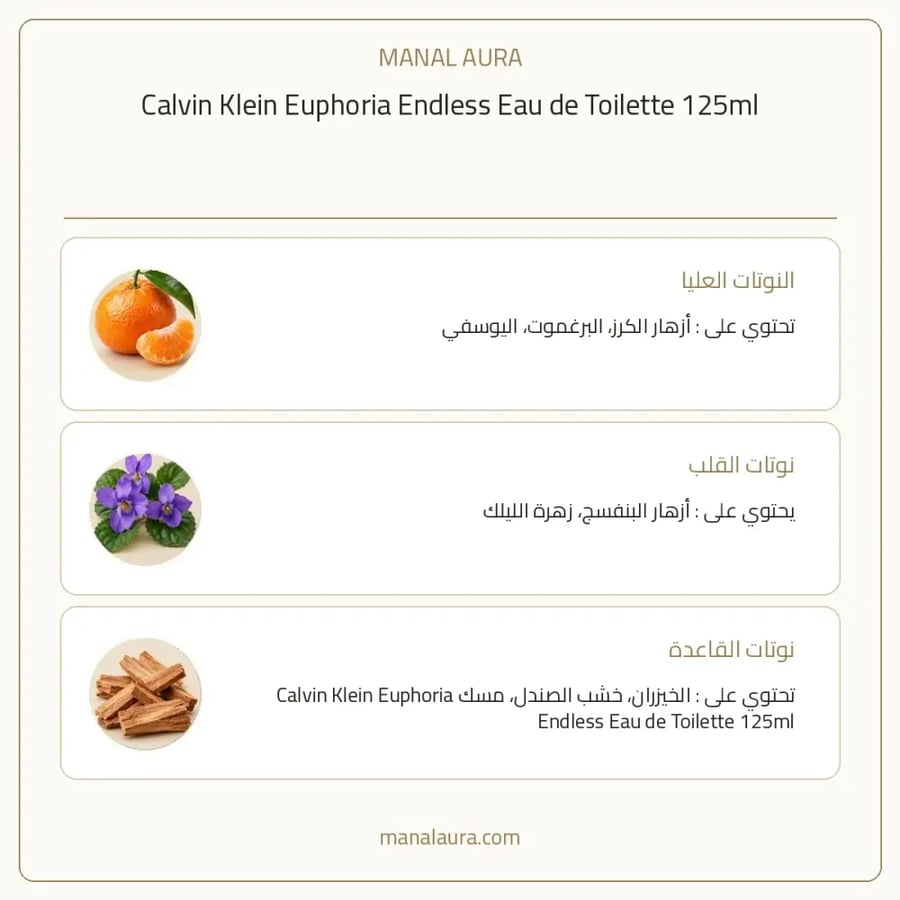 كالفن كلاين عطر ايفوريا اندليس أو دو تواليت - زهري فاكهي - للنساء - 125 مل