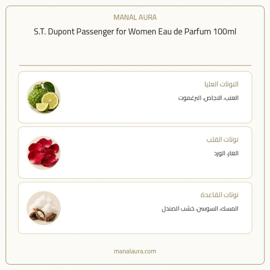إس تي دوبون عطر باسنجر أو دو بارفيوم - زهري - للنساء - 100 مل