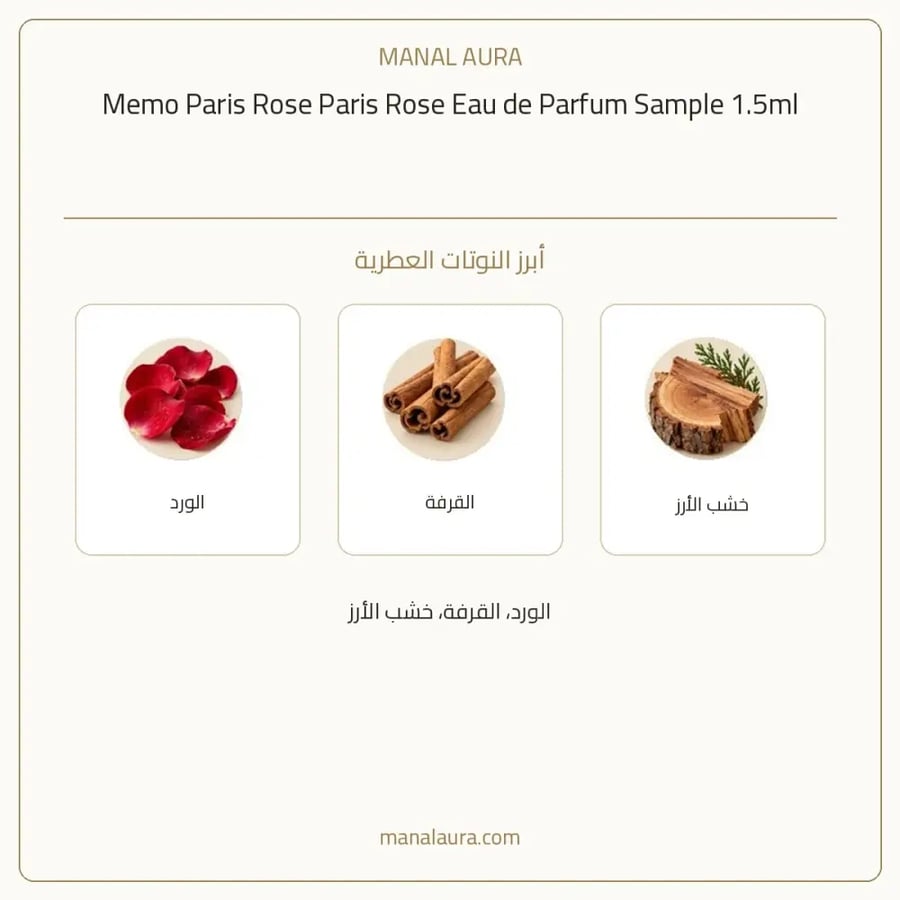 ميمو باريس عينة عطر ميمو روز باريس روز بارفيوم - عطري - للجنسين - 1.5 مل