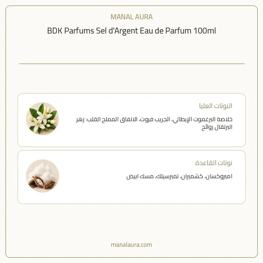 بي دي كي للعطور عطر سيل دي ارجنت أو دو بارفيوم - فاكهي - للجنسين - 100 مل