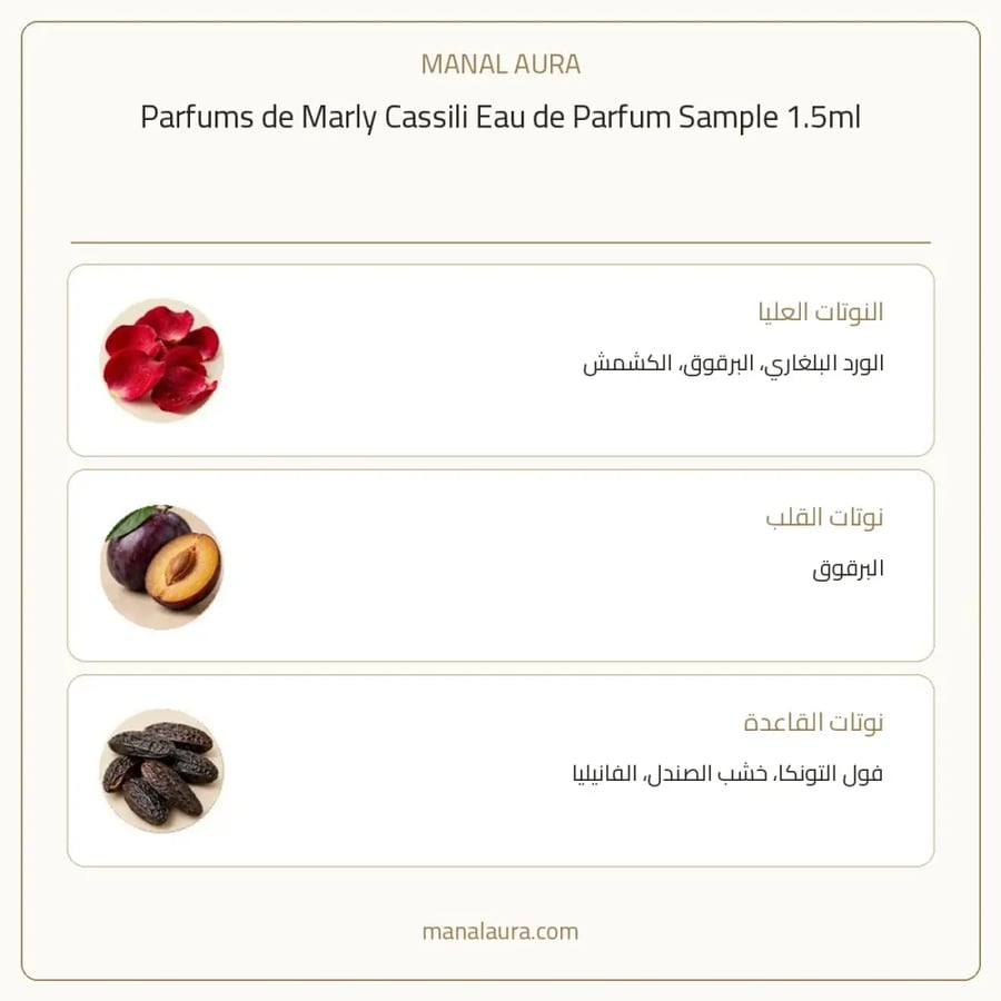 بارفامز دي مارلي عينة عطر دي مارلي كاسيلي بارفيوم - زهري عطري - للنساء - 1.5 مل