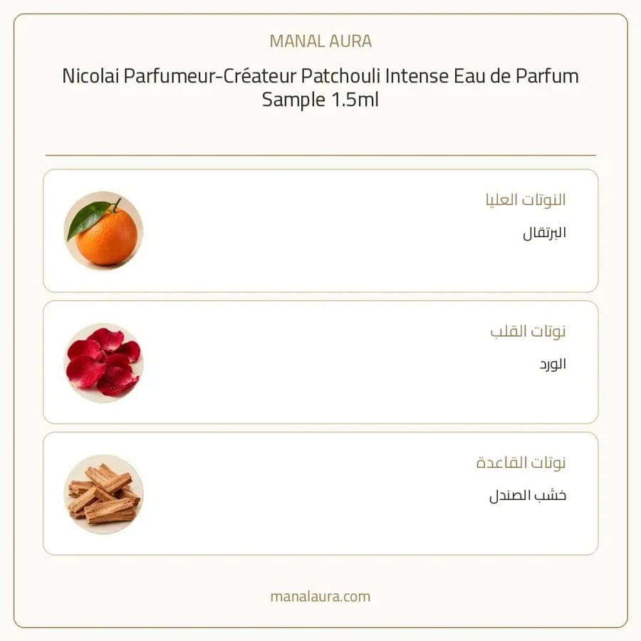 نيكولاي باريس عينة عطر باتشولي انتنس من نيكولاي بارفيومير كرييتر أو دو بارفيوم - عطري عنبر - للجنسين - 2 مل
