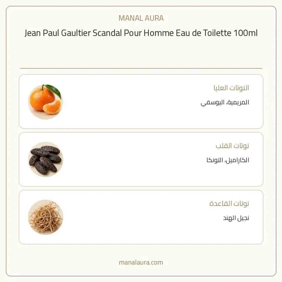 جان بول غوتييه عطر غولتير سكاندال أو دو تواليت - عنبر خشبي - للرجال - 100 مل