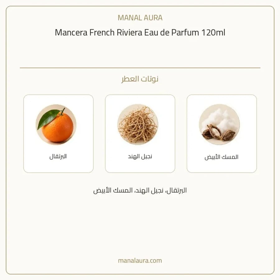 مانسيرا عطر فرنش ريڤيرا أو دو بارفيوم - عطري - للنساء - 120 مل
