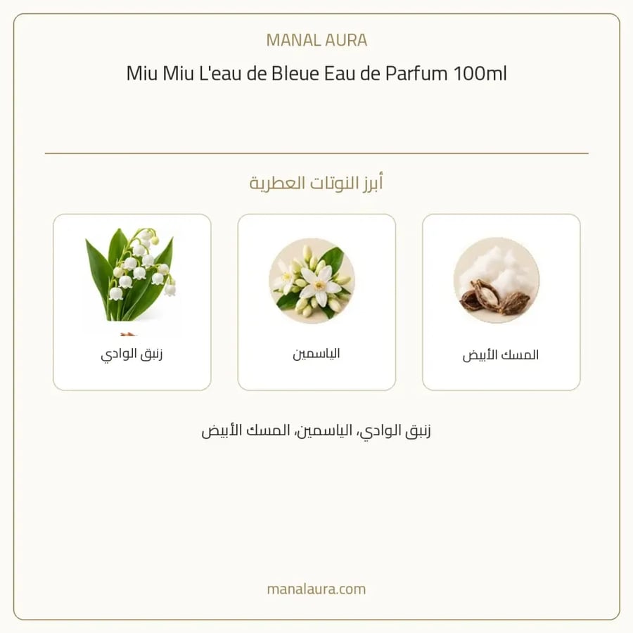 ميو ميو عطر لو بلو أو دو بارفيوم - زهري - للنساء - 100 مل