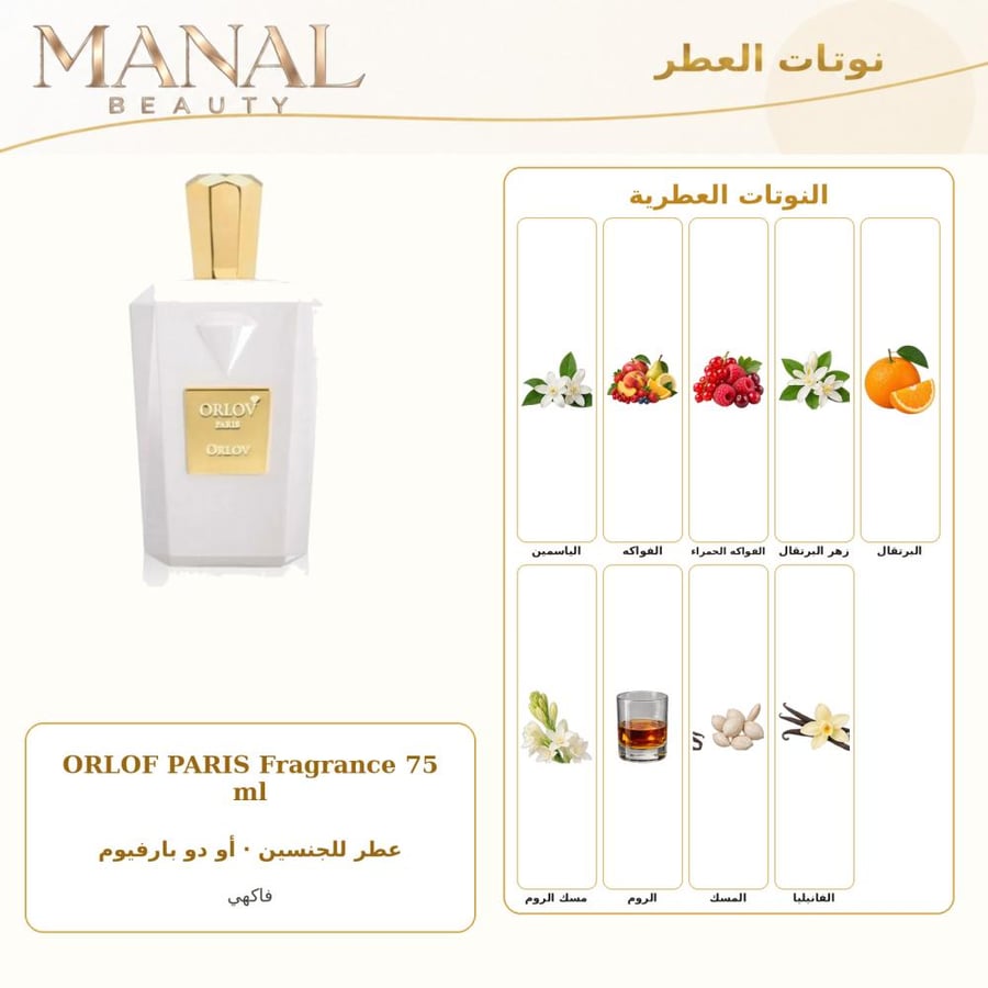 كورلوف باريس عطر اورلوف ذا ريبيرث أو دو بارفيوم - زهري فاكهي - للجنسين - 75 مل