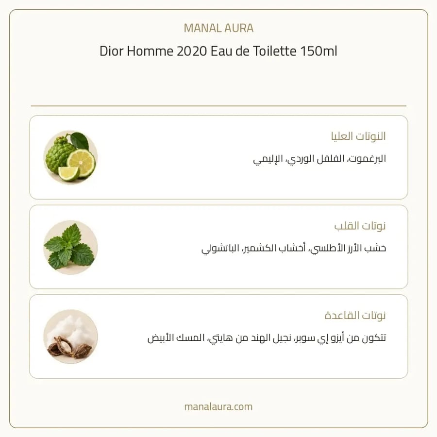 ديور عطر هوم الفضي أو دو تواليت - خشبي - للرجال - 150 مل
