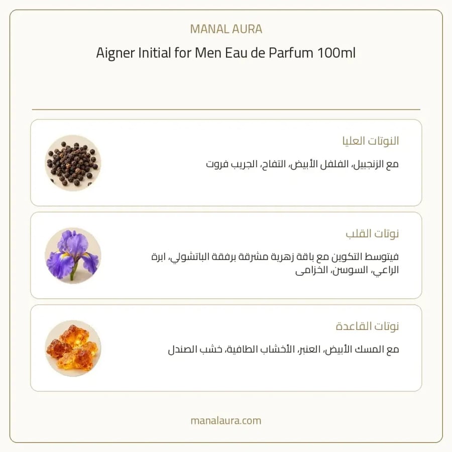 إتيان آيجنر عطر انيشيال أو دو بارفيوم - زهري خشبي - للرجال - 100 مل