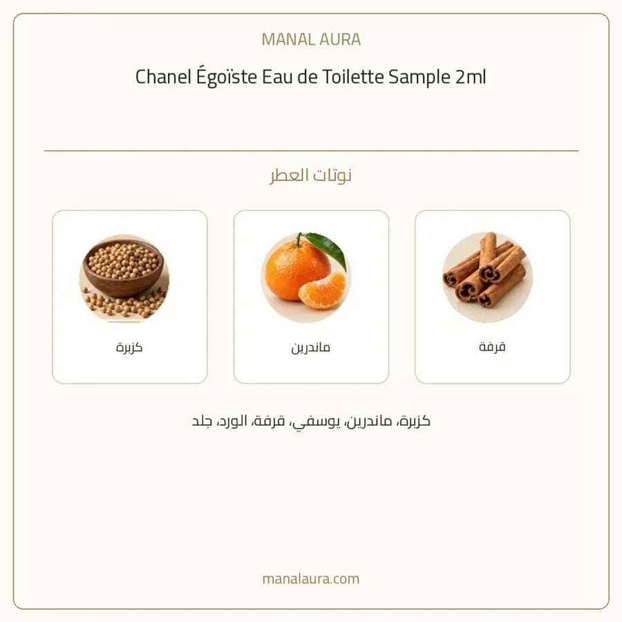 شانيل عينة عطر شانيل ايجوست أو دو تواليت - خشبي عنبر - للجنسين - 2 مل