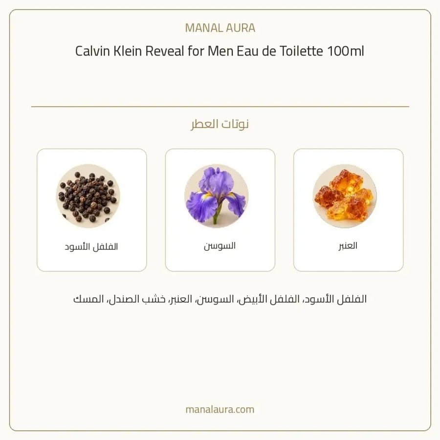 كالفن كلاين عطر ريفيل أو دو تواليت - عطري - للرجال - 100 مل