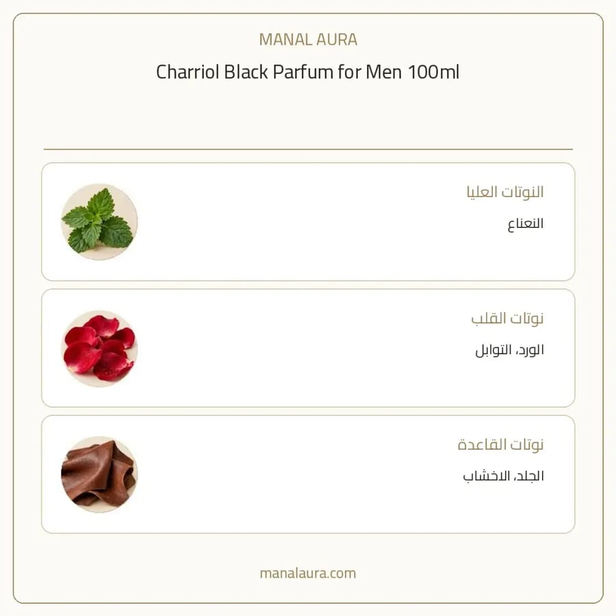 شاريول عطر بلاك بارفيوم - زهري فاكهي - للرجال - 100 مل
