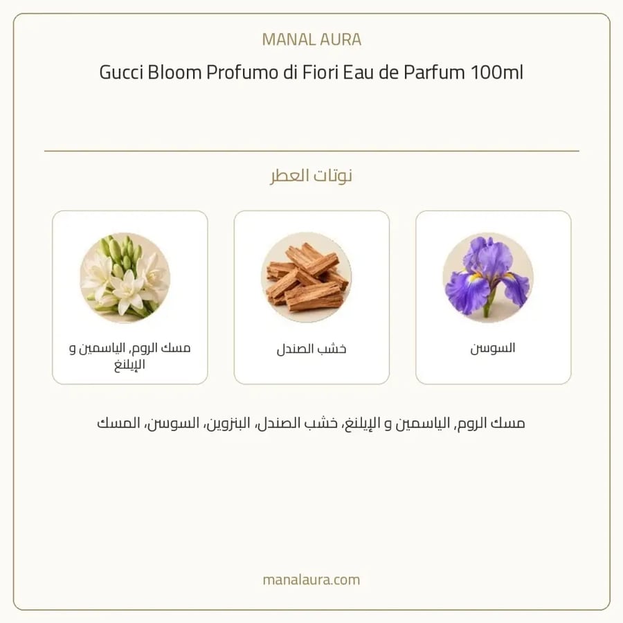 غوتشي عطر بلوم بروفومو دي فيوري أو دو بارفيوم - شرقي زهري - للنساء - 100 مل