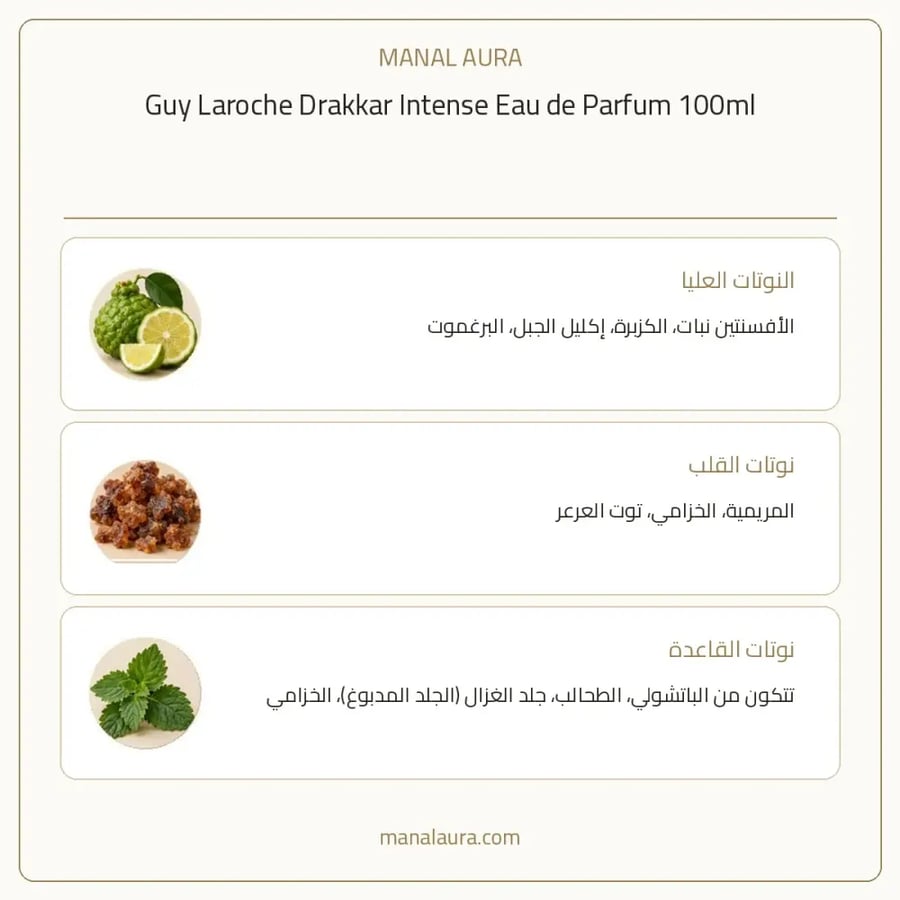 غي لاروش عطر انتنس أو دو بارفيوم - عطري سرخسي - للرجال - 100 مل