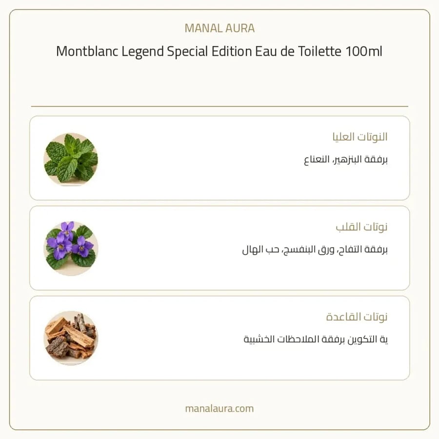 مون بلان عطر ليجند سبيشال ايديشن أو دو تواليت - عطري سرخسي - للرجال - 100 مل