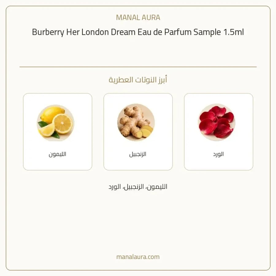 كارولينا هيريرا عينة عطر بربري هير لندن دريم أو دو بارفيوم - عطري - للجنسين - 1.5 مل