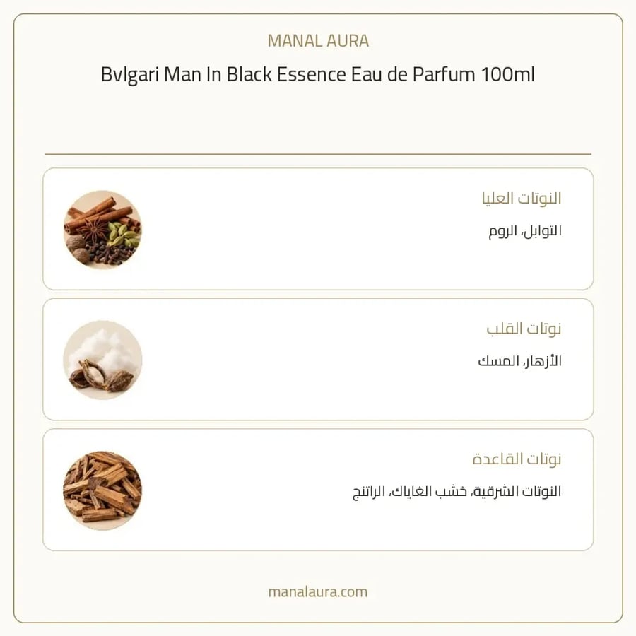 بولغاري عطر مان ان بلاك ايسنس أو دو بارفيوم - شرقي حار - للرجال - 100 مل