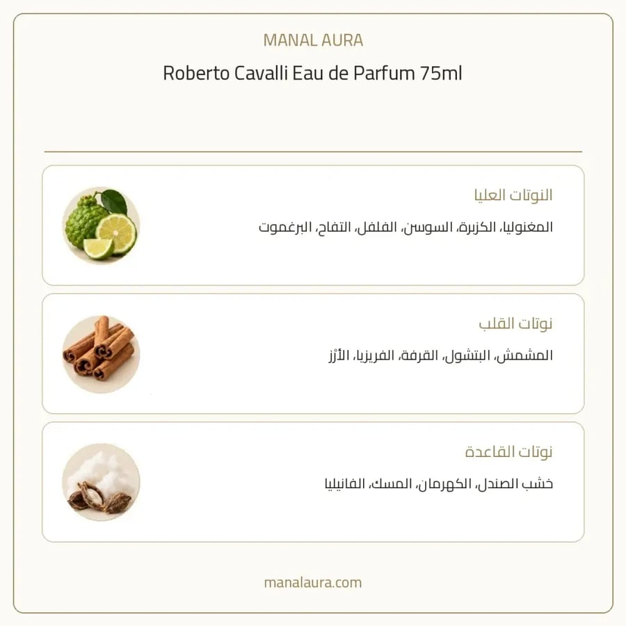 روبرتو كافالي عطر روبرتو كفالي أو دو بارفيوم - شرقي زهري - للنساء - 75 مل