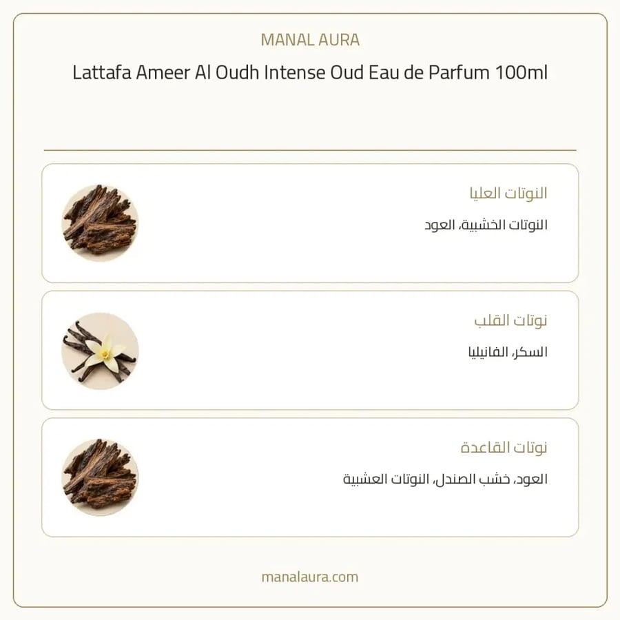 لطافة عطر أمير العود انتنس عود أو دو بارفيوم - شرقي خشبي - للجنسين - 100 مل