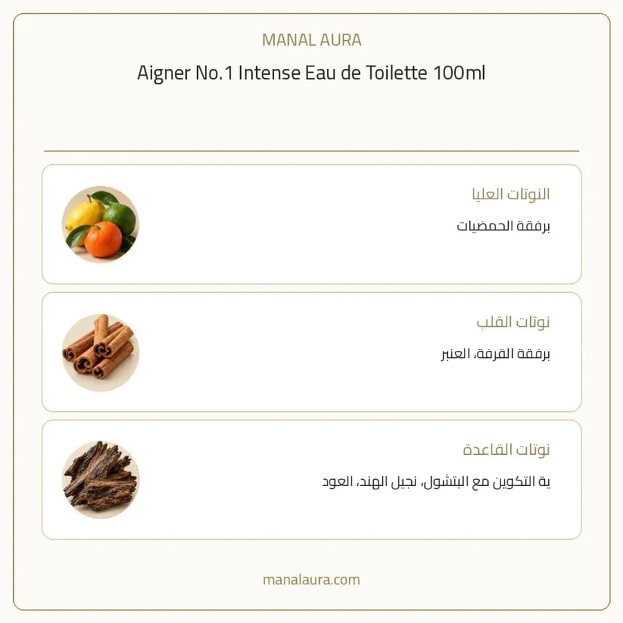 إتيان آيجنر عطر نمبر ون انتنس الاسود أو دو تواليت - خشبي حار - للرجال - 100 مل