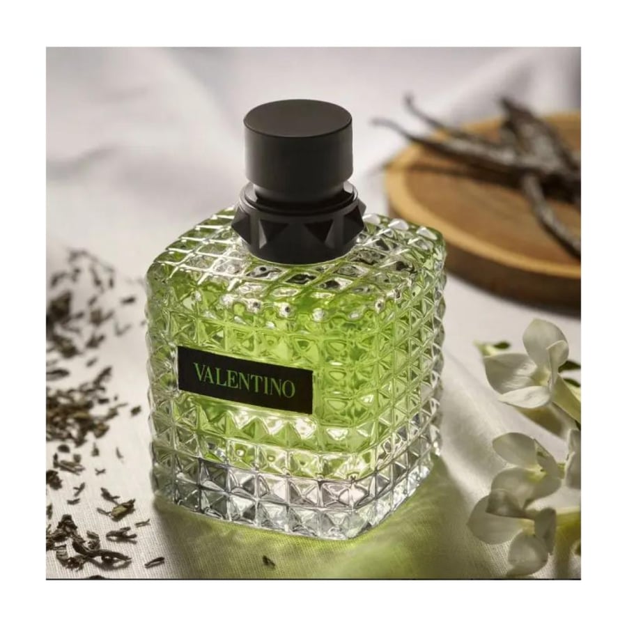 فالنتينو عينة عطر دونا بورن إن روما جرين سترافاجانزا من فالنتينو أو دو بارفيوم - زهري خشبي عطري - للنساء - 1.2 مل