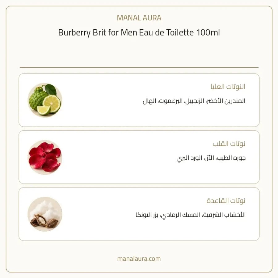 بربري عطر بريت الطبعه الجديدة أو دو تواليت - شرقي خشبي - للرجال - 100 مل