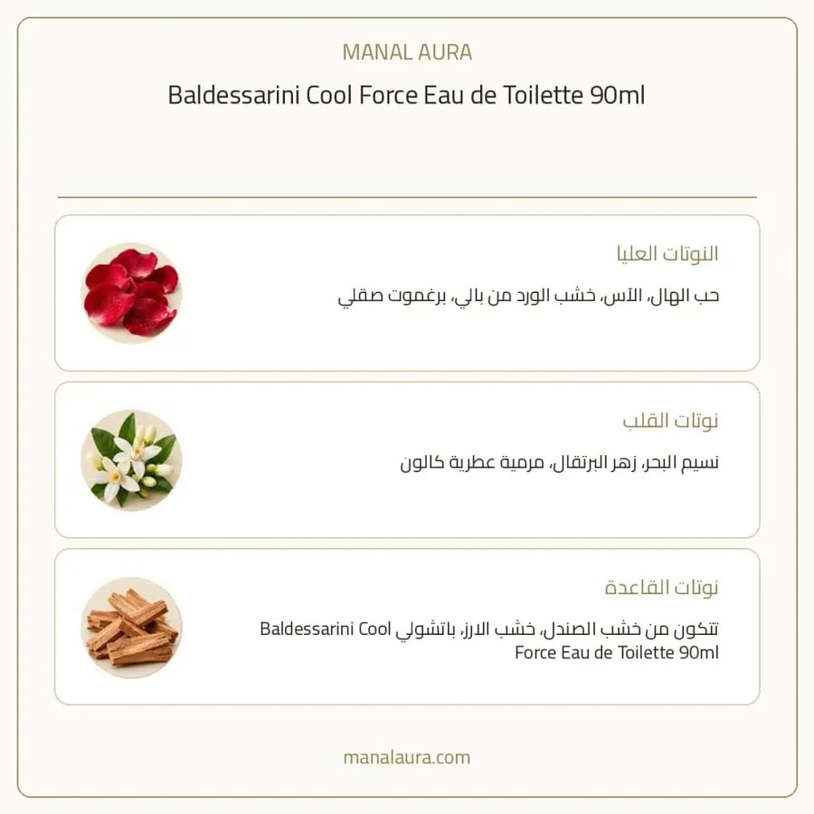 بالديساريني عطر كول فوريس أو دو تواليت - خشبي عطري - للرجال - 90 مل