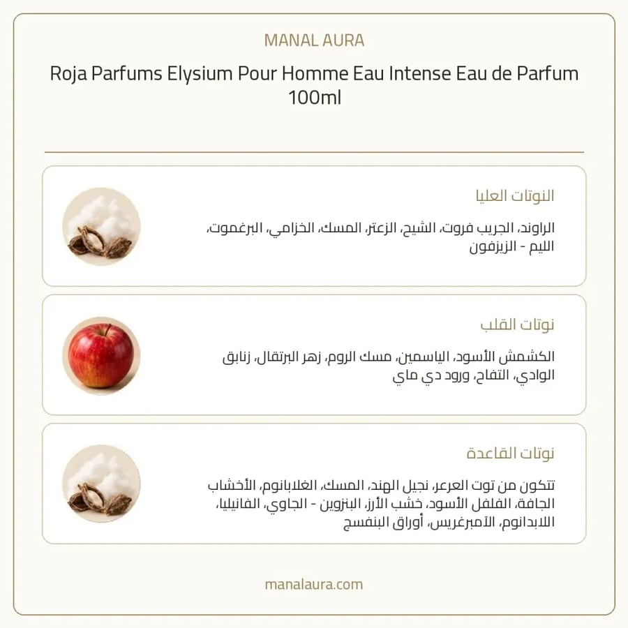 روجا للعطور عطر اليسيوم بور هوم ايو انتنس بارفيوم - عطري سرخسي - للجنسين - 100 مل