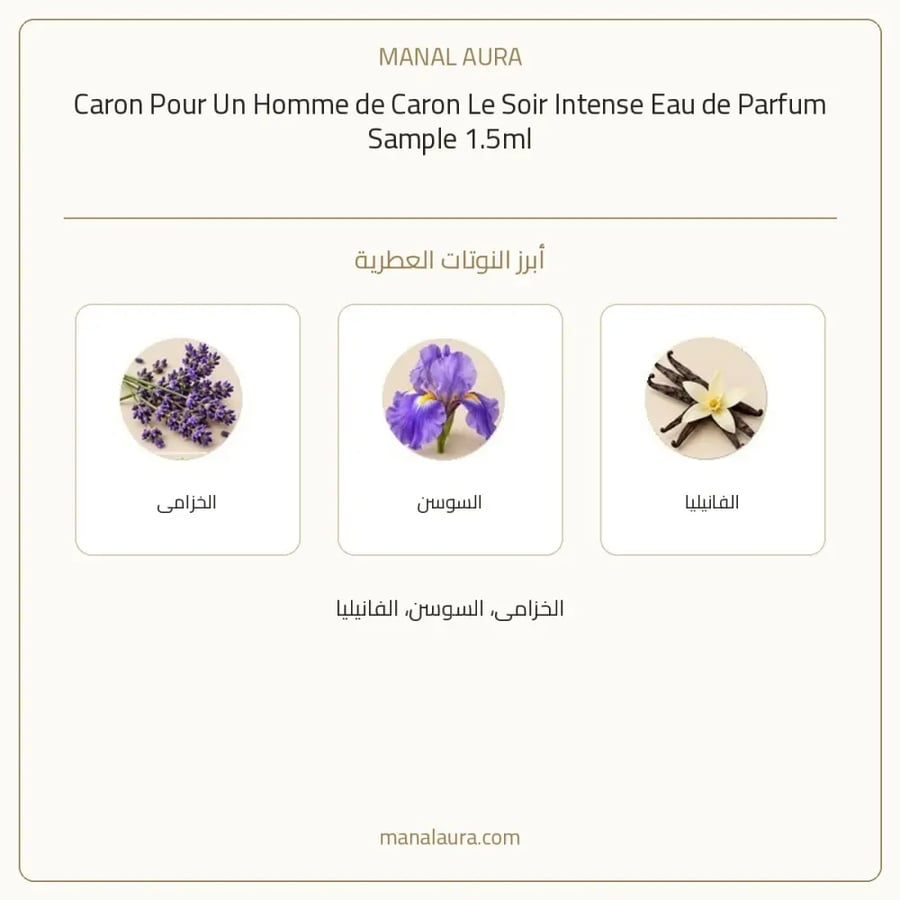 كارون عينة عطر كارون بور ان اوم لي سوار انتنس أو دو بارفيوم - شرقي عطري عنبر - للرجال - 1.5 مل