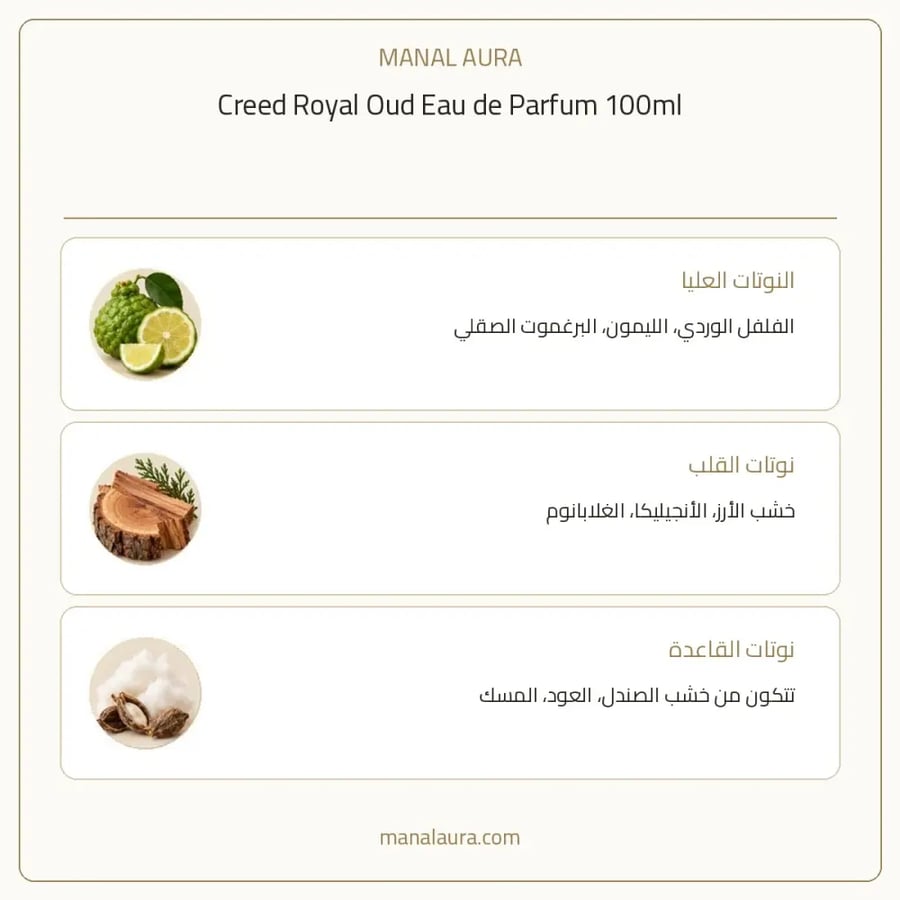 كريد عطر رويال عود بارفيوم - شرقي - للجنسين - 100 مل