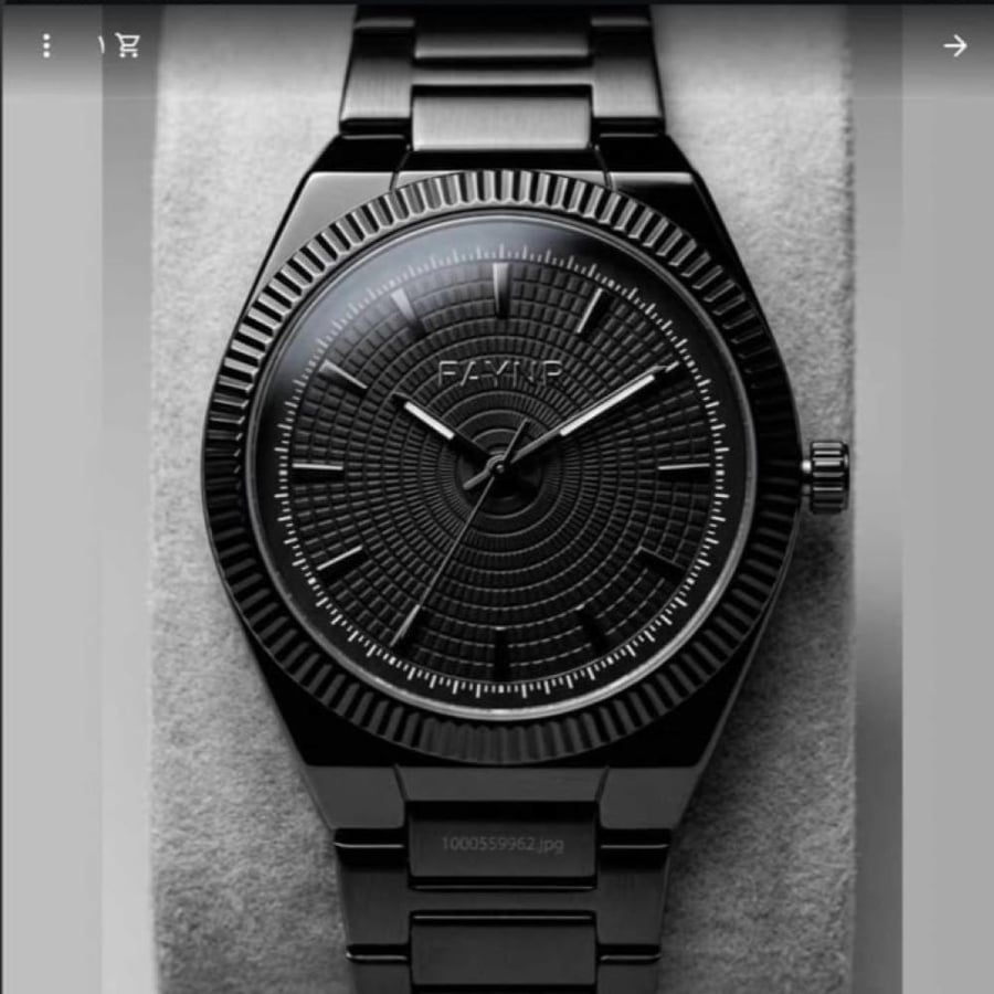 ساعة Faynr Watch سوداء