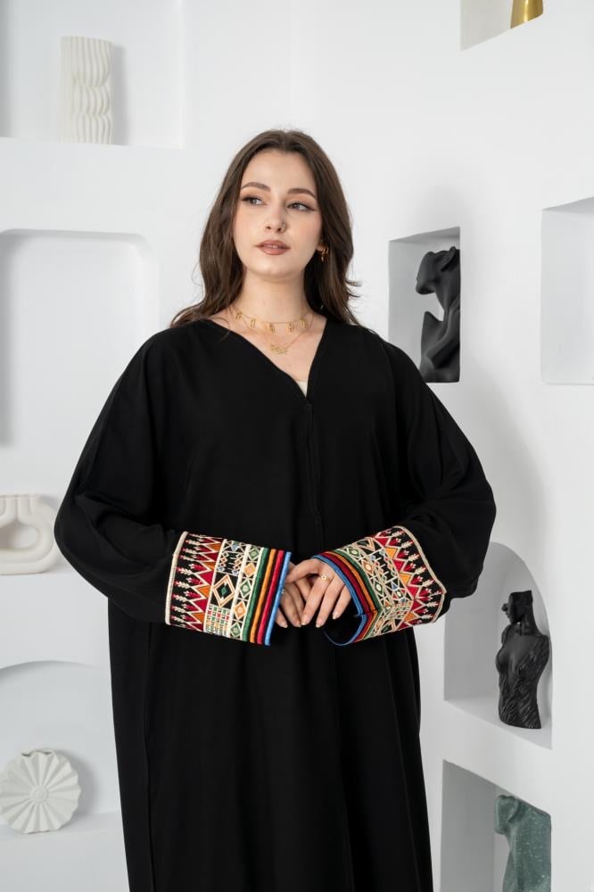Traditional embroidered abaya
