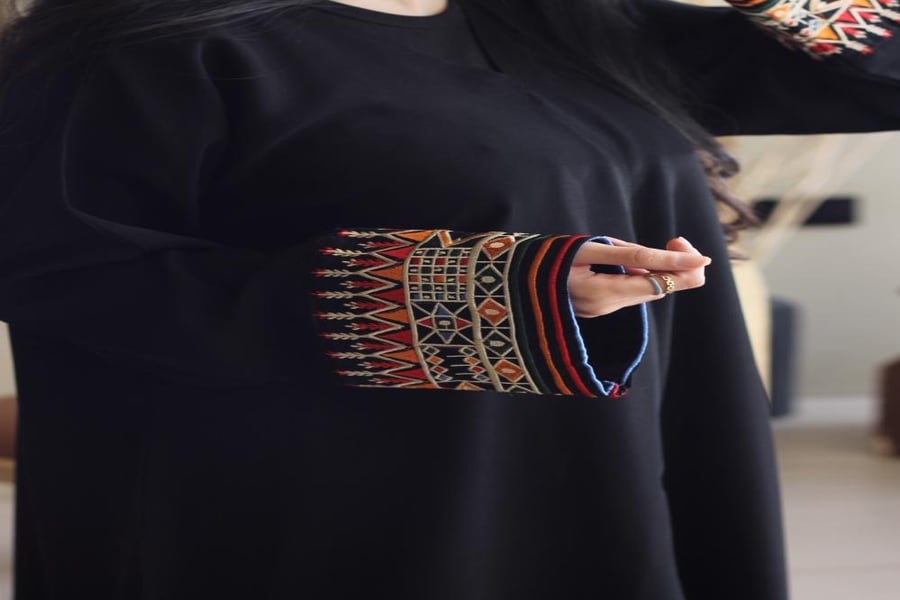 Traditional embroidered abaya