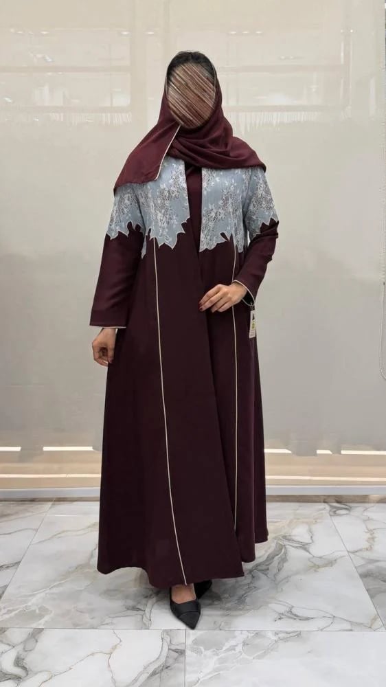 عباية درر كلوش بقماش سراميك