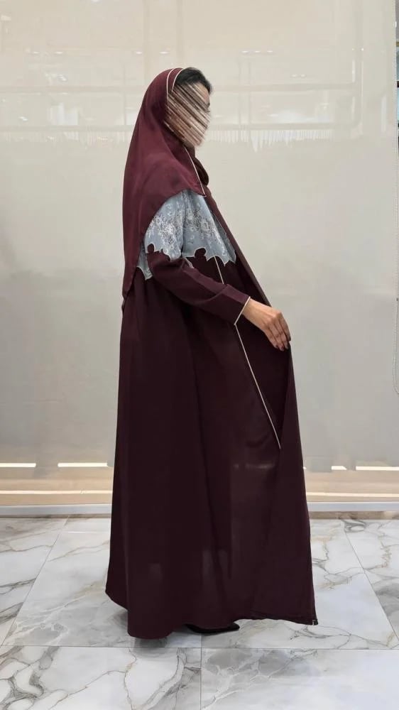 عباية درر كلوش بقماش سراميك