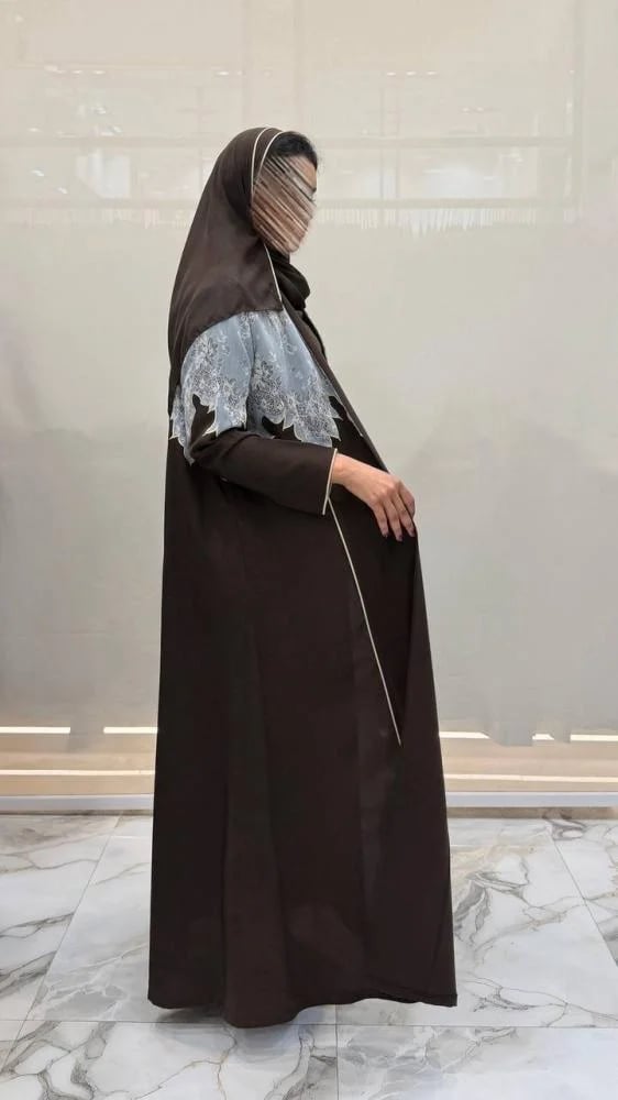 عباية درر كلوش بقماش سراميك
