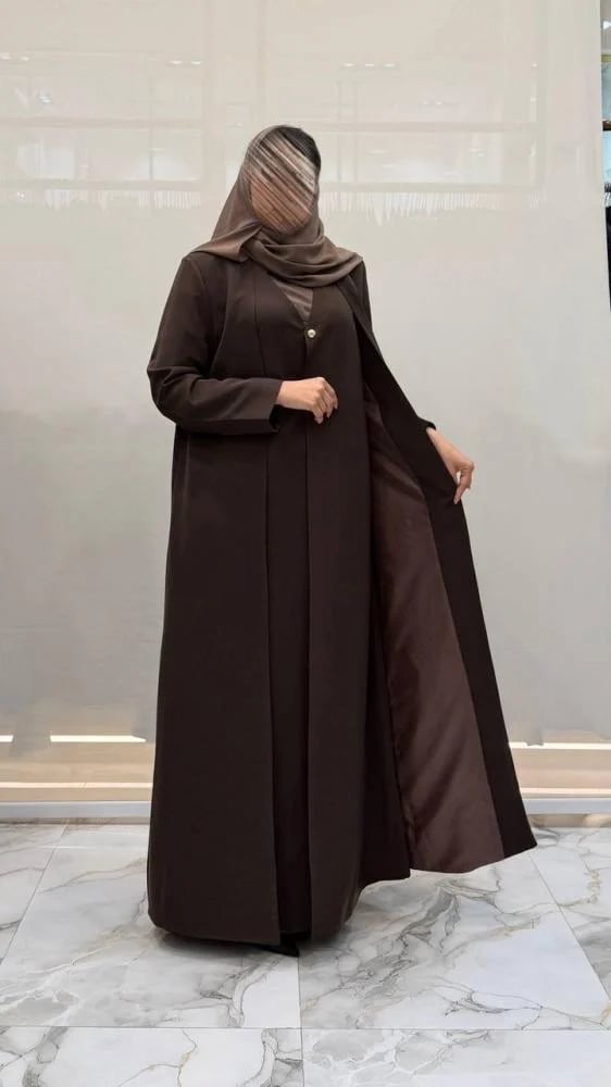 بليزر سلطانه قطعه أمام بشكل فستان بقماش سراميك اندنوسي