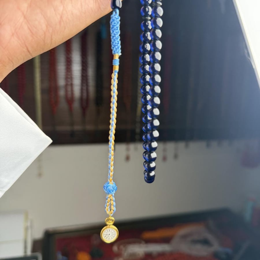 مسباح بكلايت كحلي غامق حرباء كركوشة الساعة