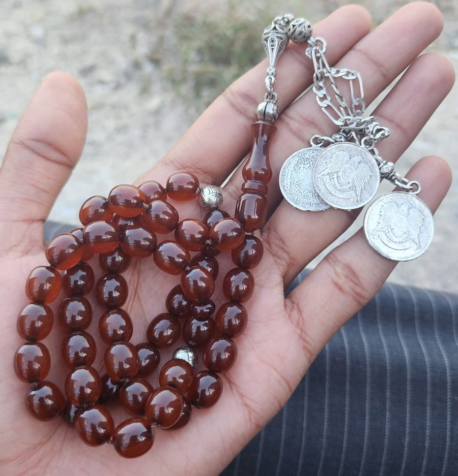 مسباح فاتوران عسلي سبحة عمر