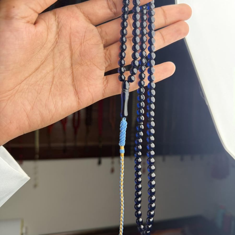 مسباح بكلايت كحلي غامق حرباء كركوشة الساعة