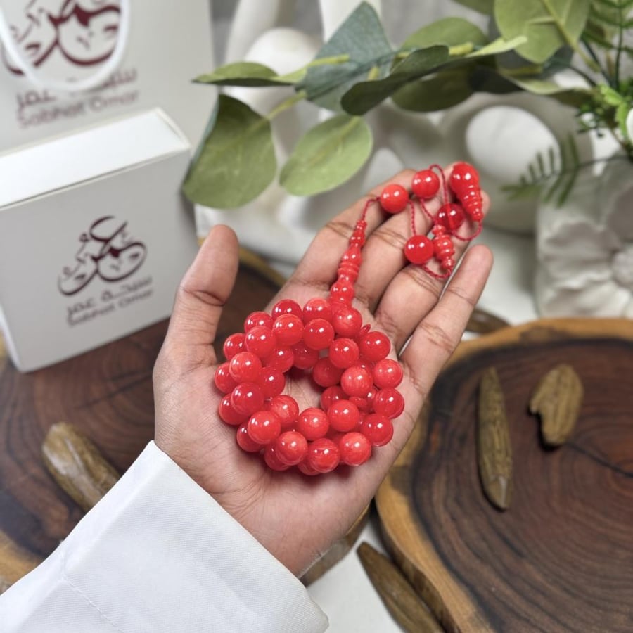Red Fatoran prayer bead string